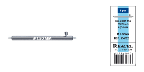 Molas de asa especiais aço inox - 1.50 mm - várias medidas