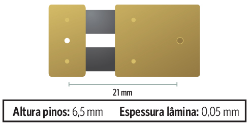 Suspensão de pêndula com pino - 6,5 mm - 0,05 mm