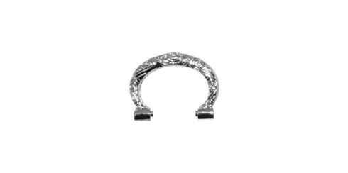 Argola lepine fantasia cromo - 13 / 5 mm