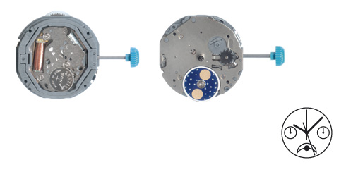 Movimento Miyota 6P50 - Dia - Fase lunar