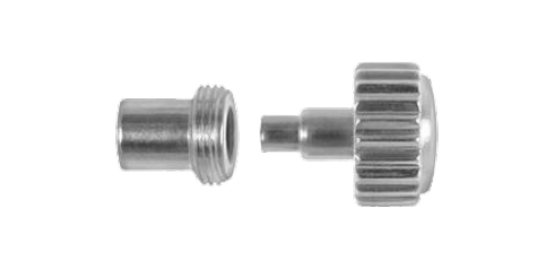 Coroas cromo com rosca e tubo - 0.90 mm - várias medidas