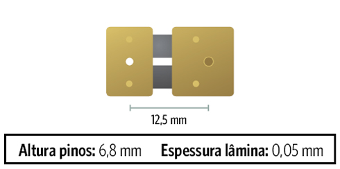 Suspensão de pêndula com pino - 6,8 mm - 0,05 mm