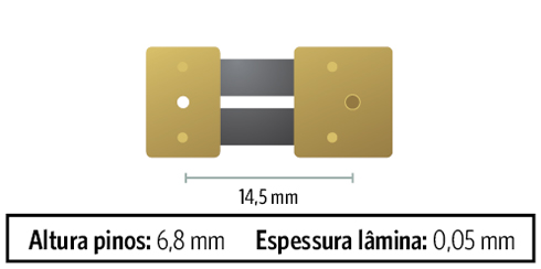 Suspensão de pêndula com pino - 6,8 mm - 0,05 mm