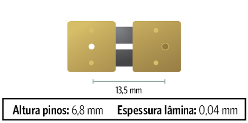 Suspensão de pêndula com pino - 6,8 mm - 0,04 mm