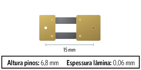 Suspensão de pêndula com pino - 6,8 mm - 0,06 mm