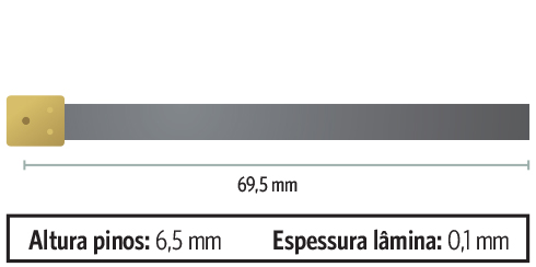 Suspensão de pêndula com pino - 6,5 mm - 0,1 mm