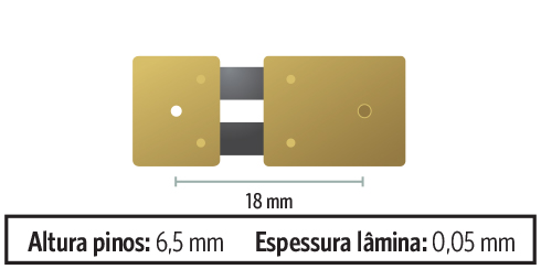 Suspensão de pêndula com pino - 6,5 mm - 0,05 mm