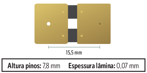 Suspensão de pêndula com pino - 7,8 mm - 0,07 mm