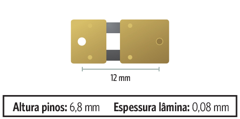 Suspensão de pêndula com pino - 6,8 mm - 0,08 mm